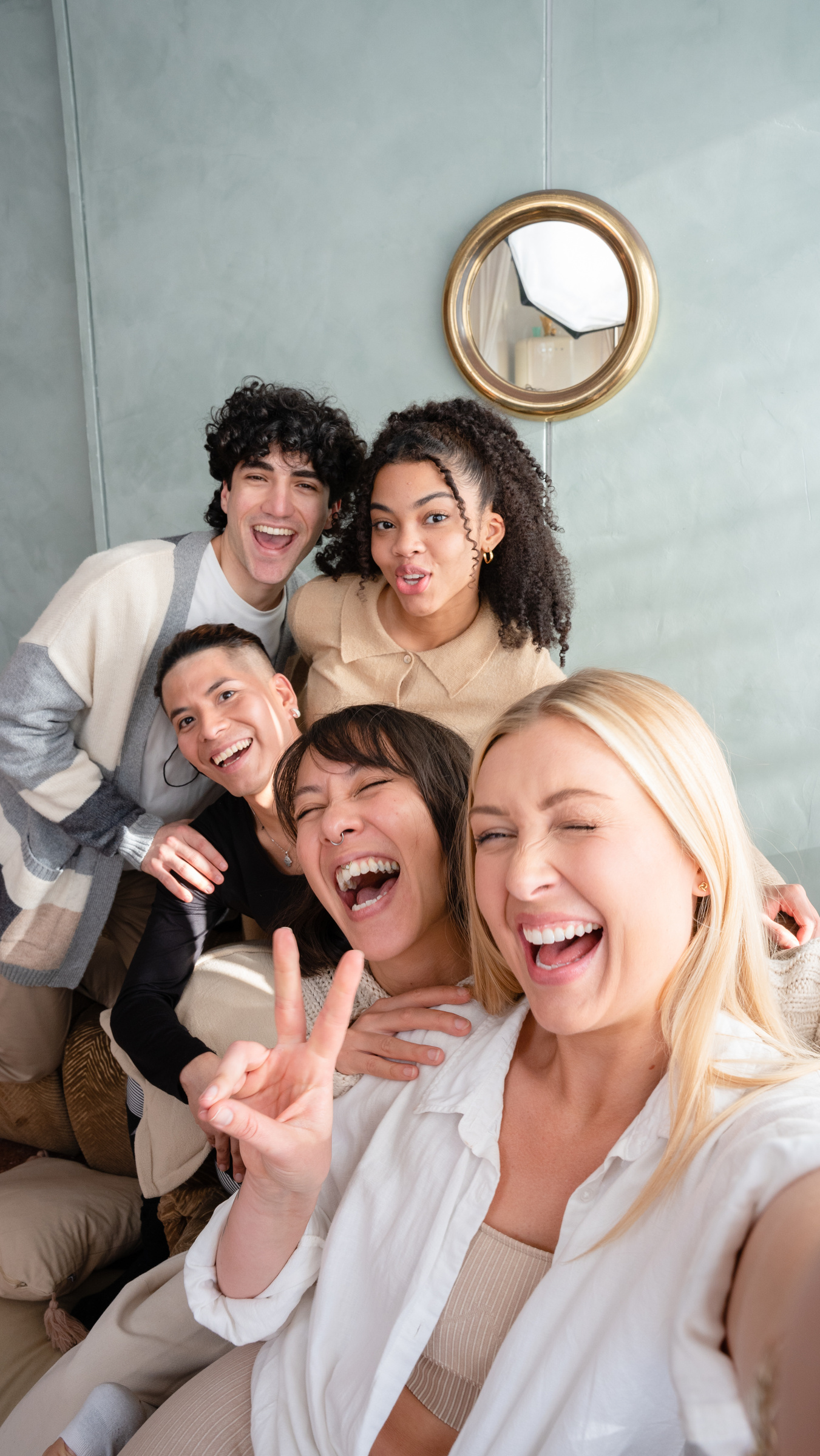 Selfie of Happy Friends 